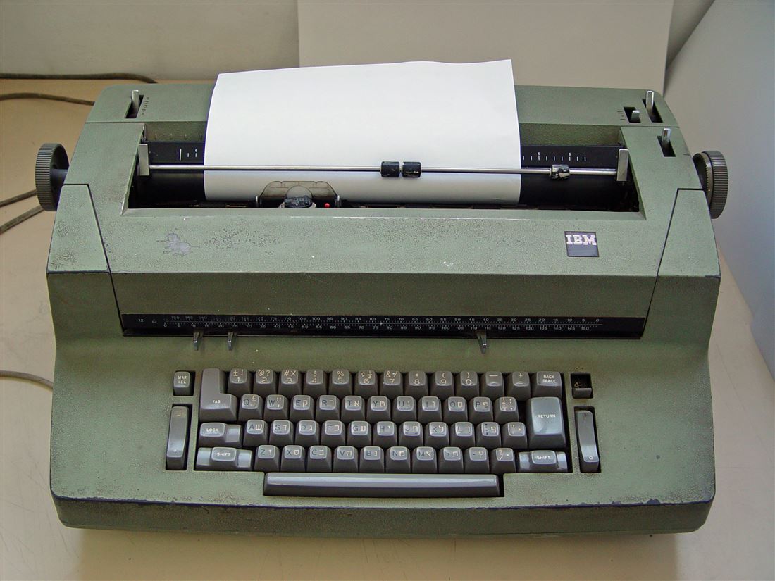 IBM Selectric typewriter with its iconic golf ball type element